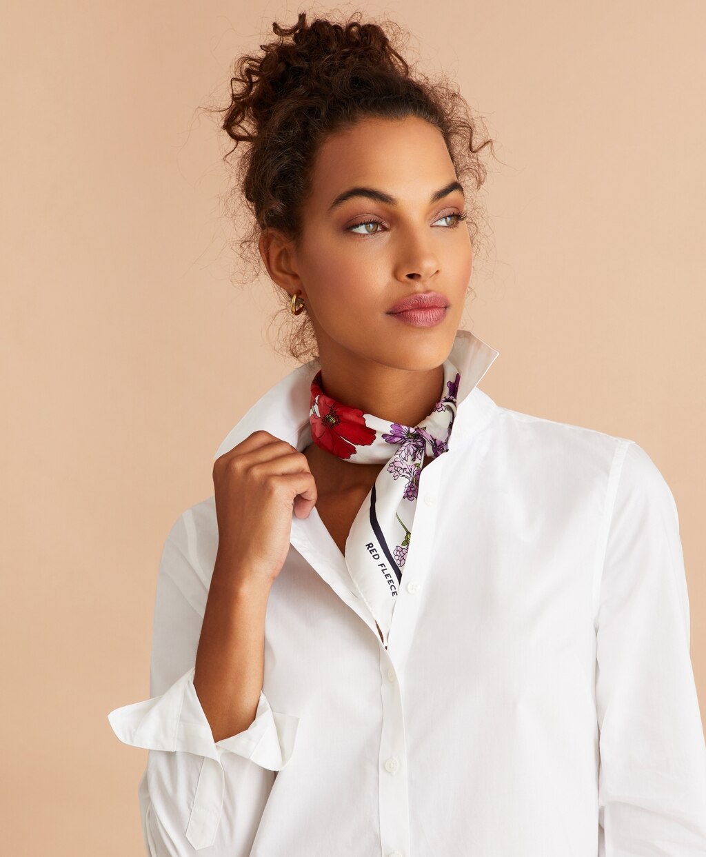 Brooks Brothers Women Floral-Print Silk Square Scarf