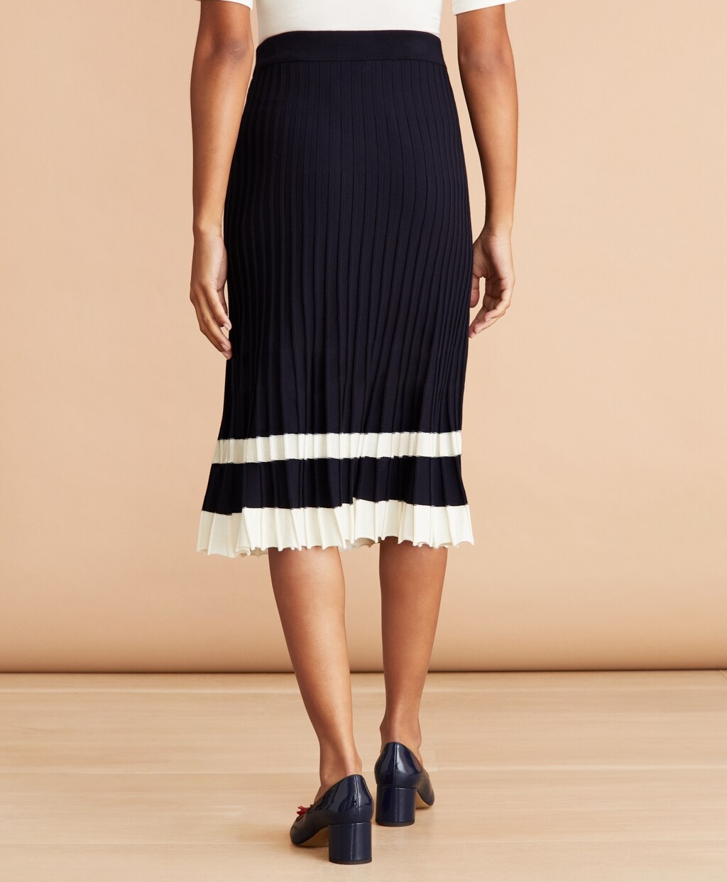 Brooks Brothers Women Pleated Sweater Midi Skirt