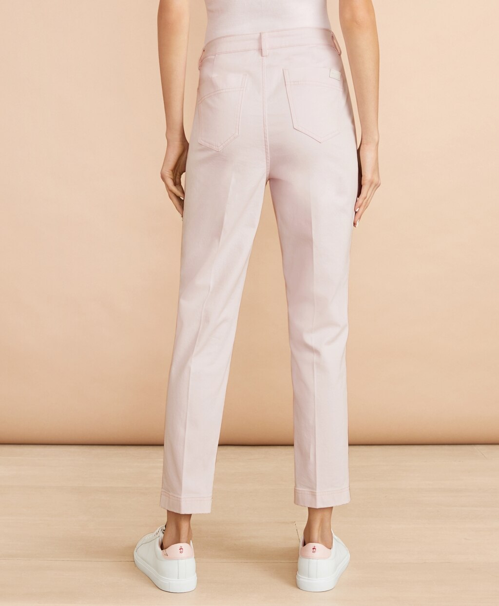 Brooks Brothers Women Stretch Cotton Sateen Patch Pocket Pants