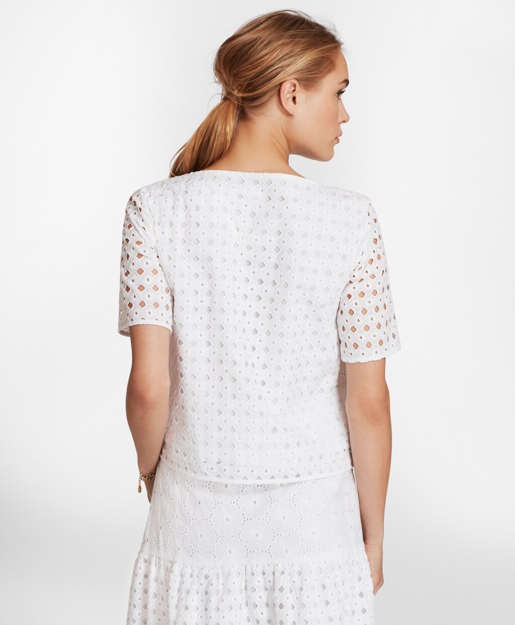 Brooks Brothers Women Cotton Eyelet Blouse