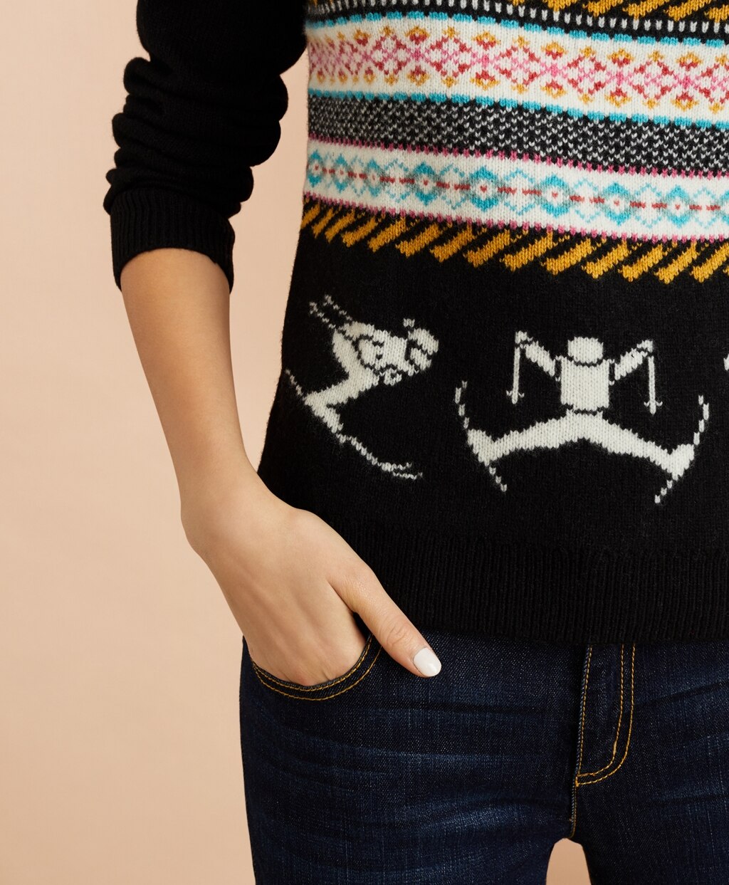 Brooks Brothers Women Stretch Merino Wool Skier Sweater