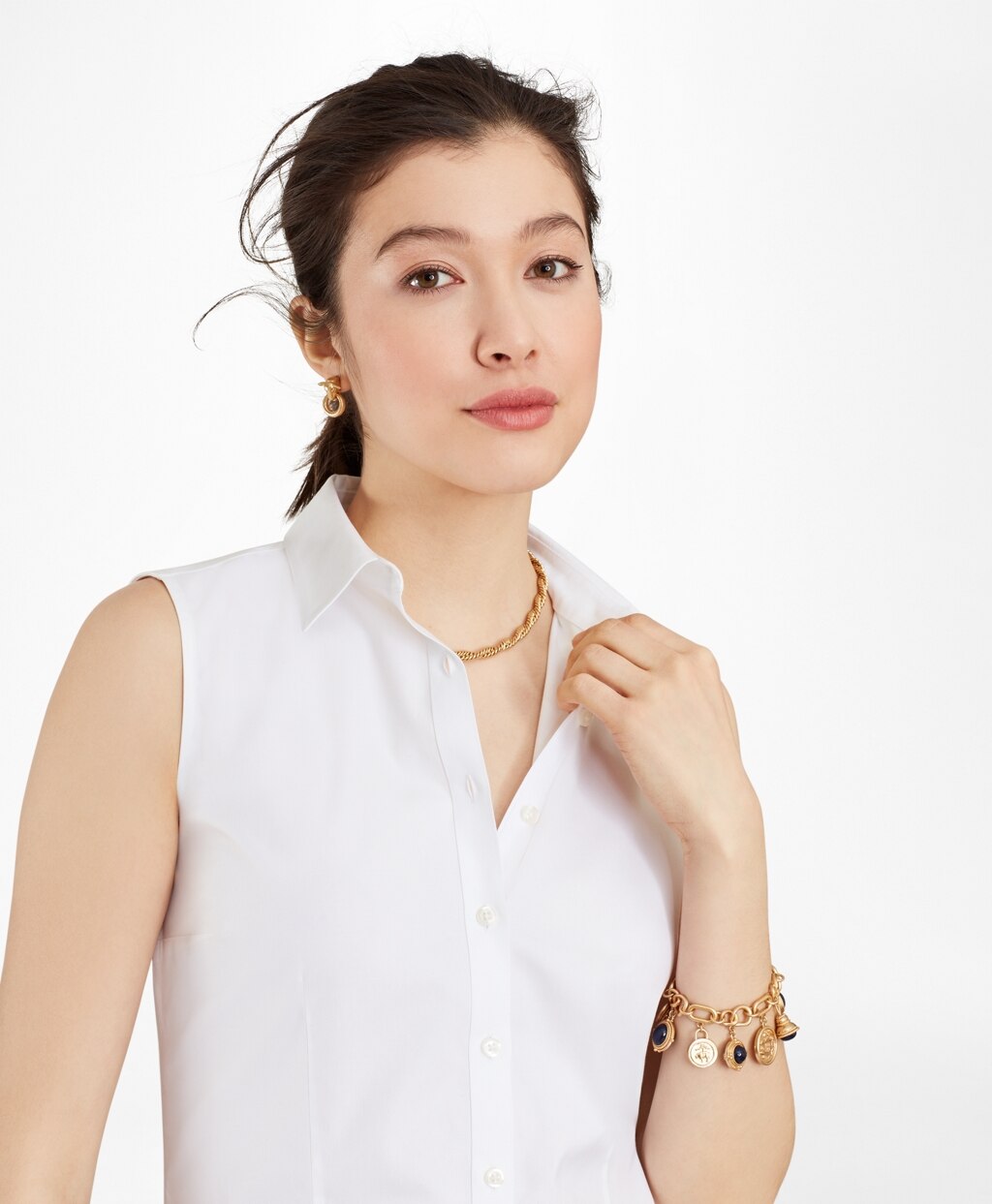 Brooks Brothers Women Gold-Plated Rope Chain Necklace