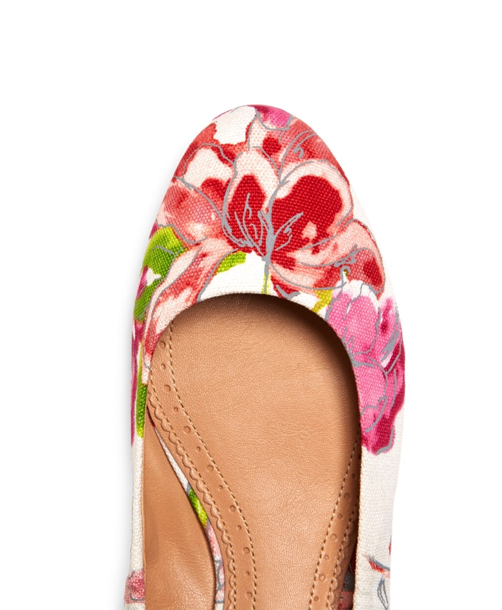Brooks Brothers Women Floral Canvas Ballet Flats
