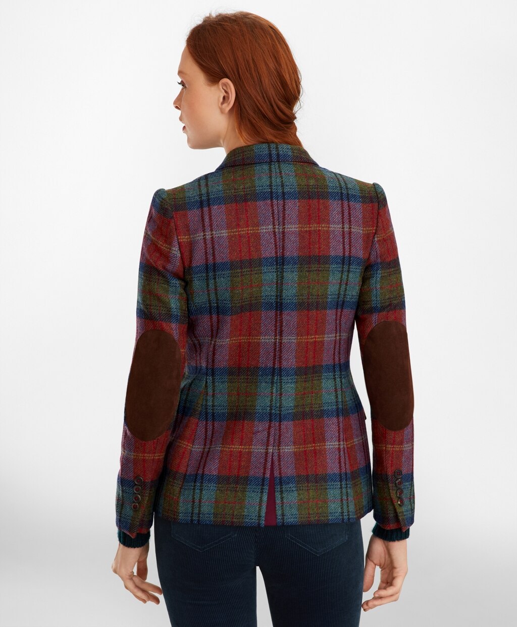 Brooks Brothers Women Plaid Wool Tweed Hacking Jacket