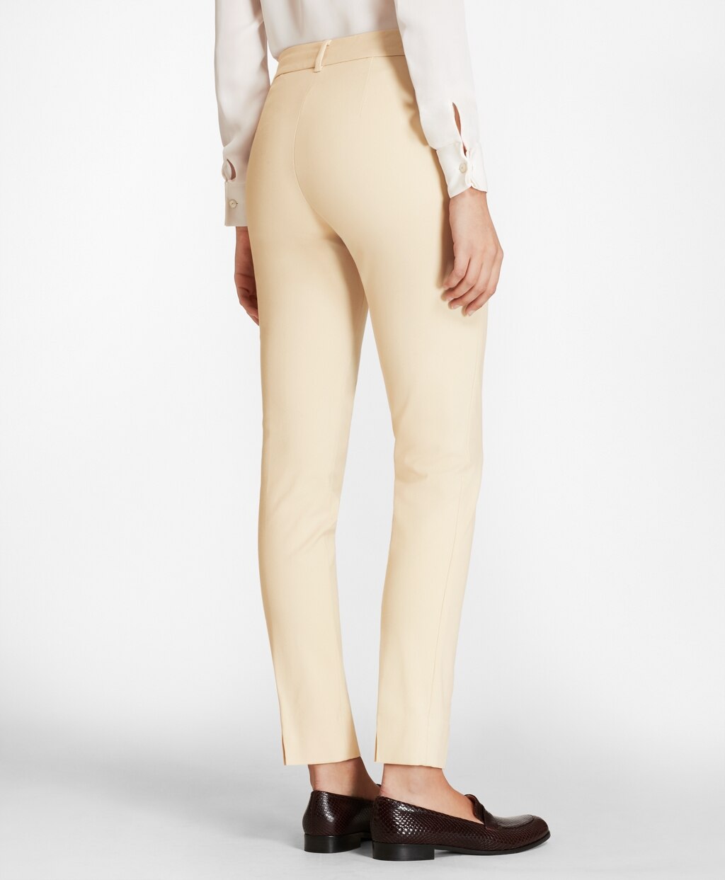 Brooks Brothers Women Stretch-Cotton Twill Ankle Pants