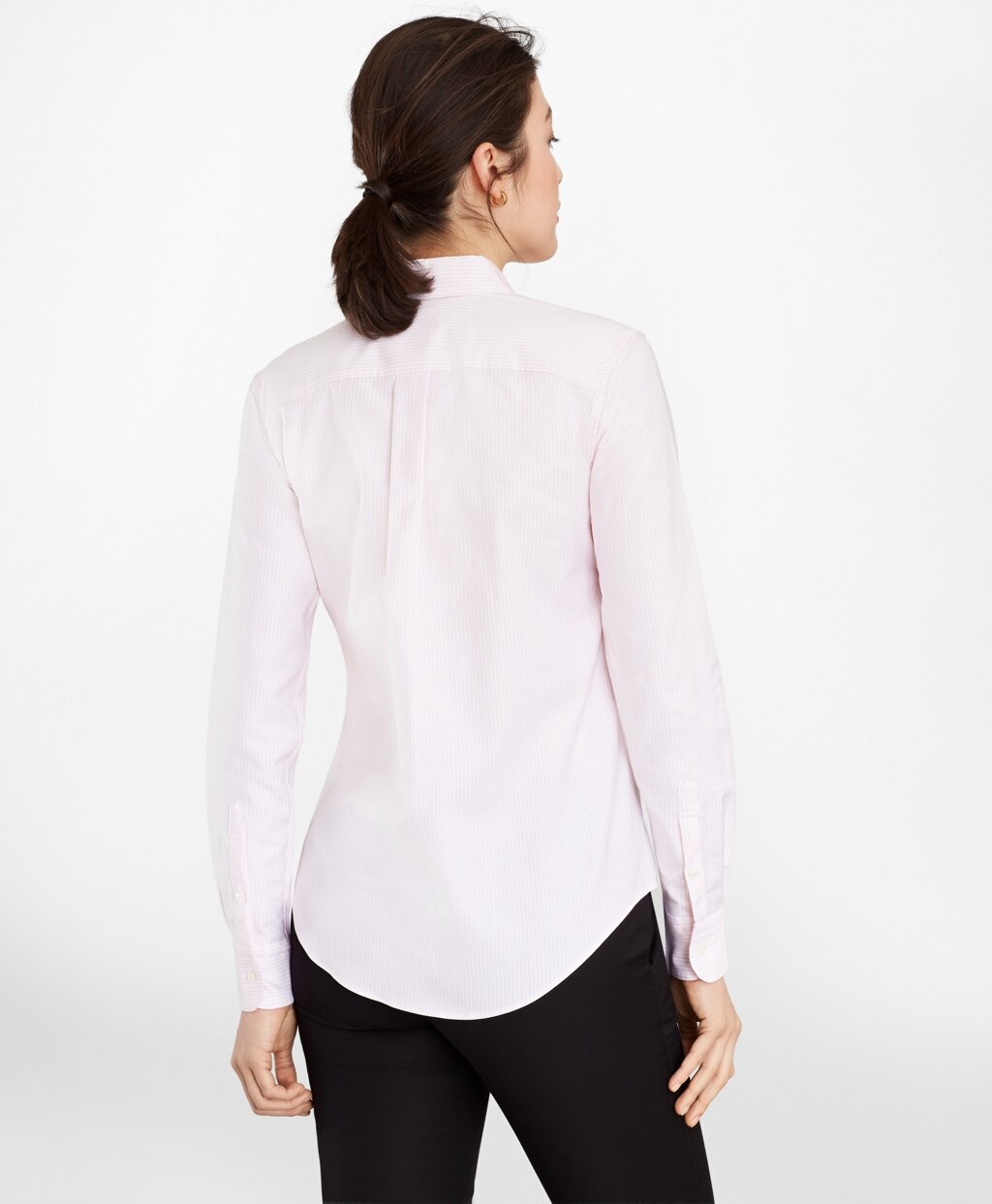 Brooks Brothers Women Classic-Fit Supima® Cotton Oxford Stripe Button-Down Shirt