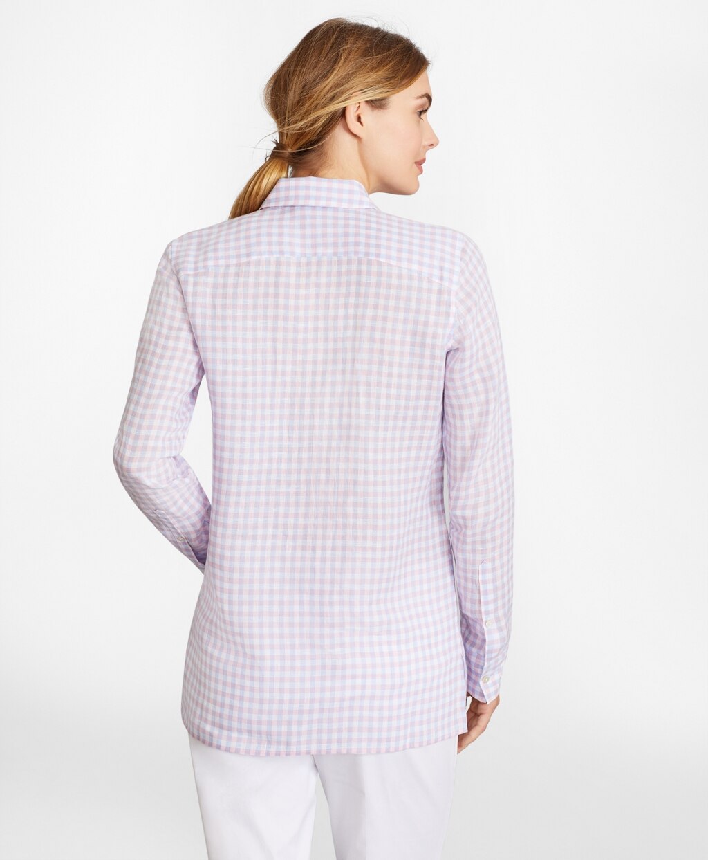Brooks Brothers Women Gingham Irish Linen Tunic