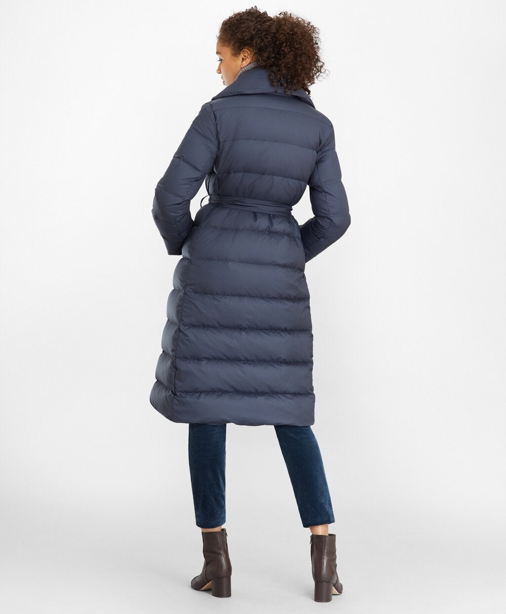 Brooks Brothers Women Shawl-Collar Down-Fill Puffer Coat