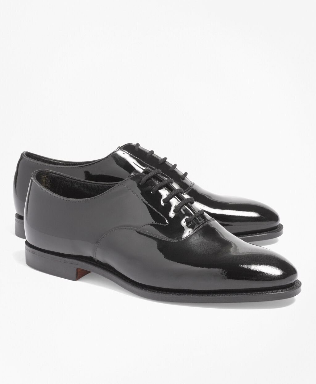 Brooks Brothers Men Black Patent Lace-Ups