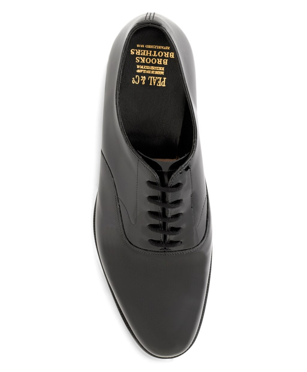Brooks Brothers Men Black Patent Lace-Ups