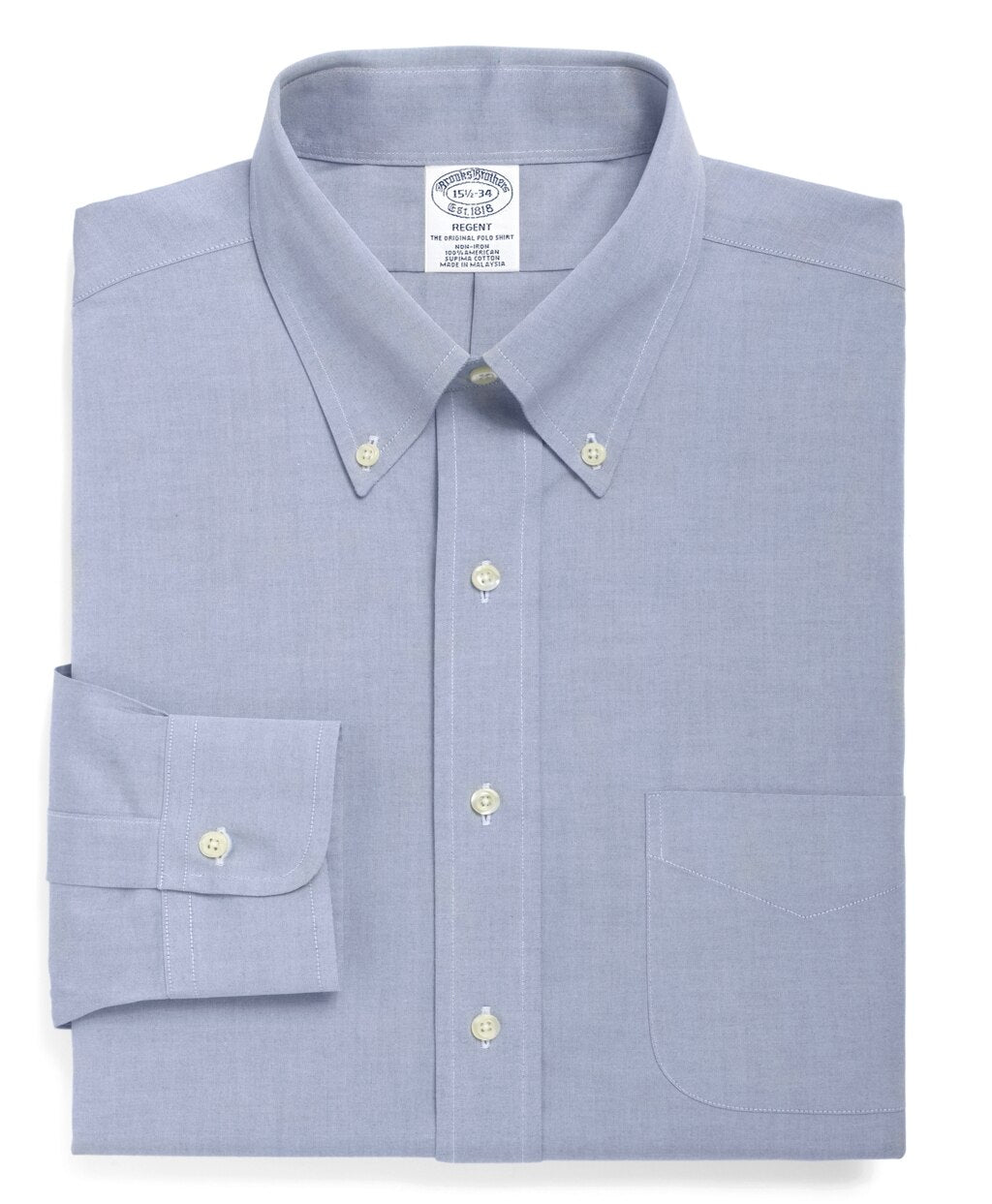 Brooks Brothers Men Regent Fitted Dress Shirt, Non-Iron Button-Down Collar