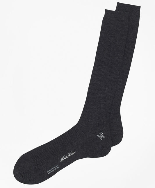 Brooks Brothers Men Merino Wool Garter Sized Over-the-Calf Socks