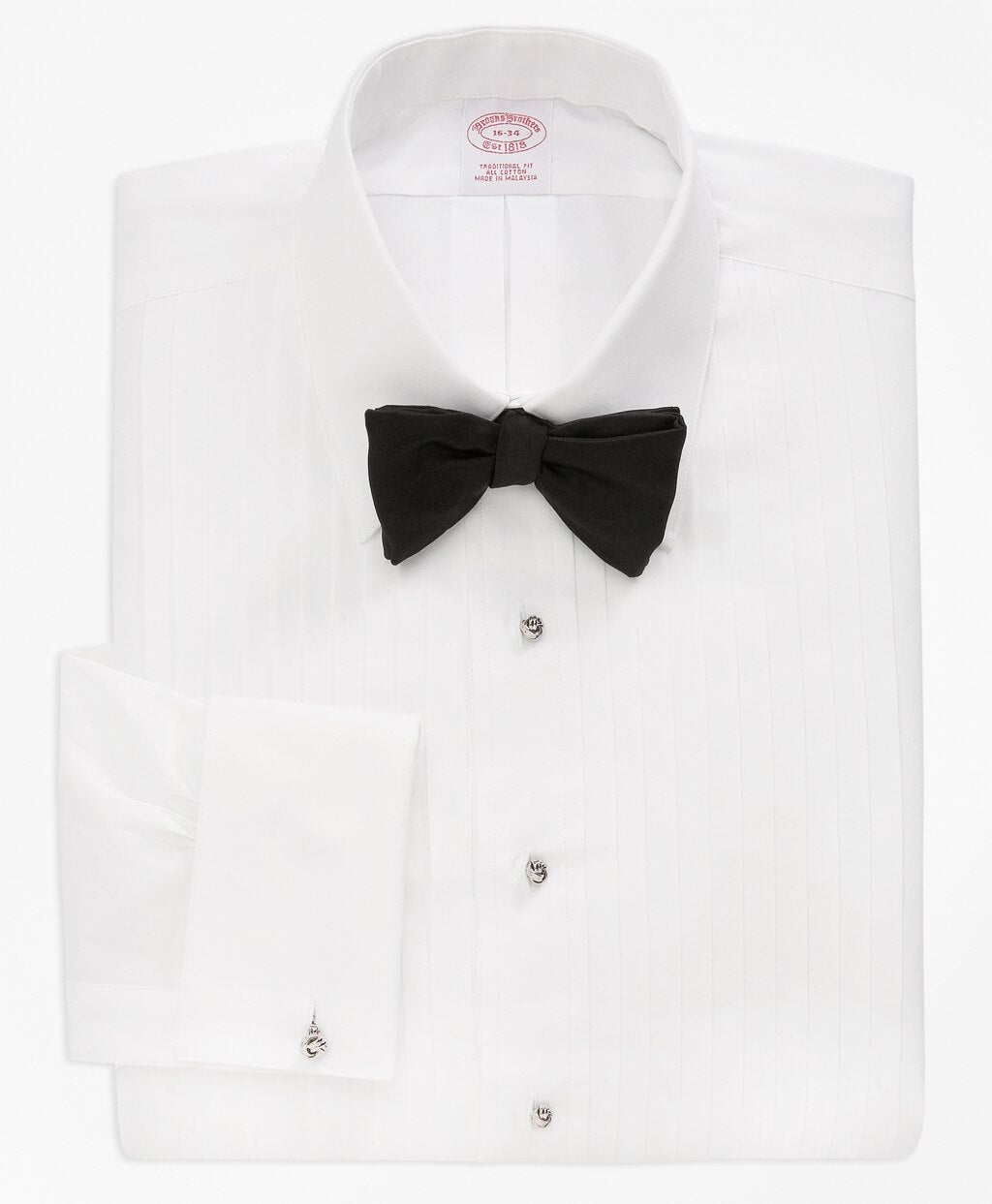 Brooks Brothers Men Traditional Fit Ten-Pleat Tennis Collar Tuxedo Shirt