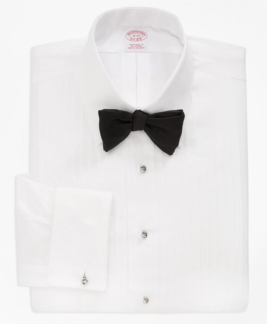 Brooks Brothers Men Traditional Fit Ten-Pleat Tennis Collar Tuxedo Shirt