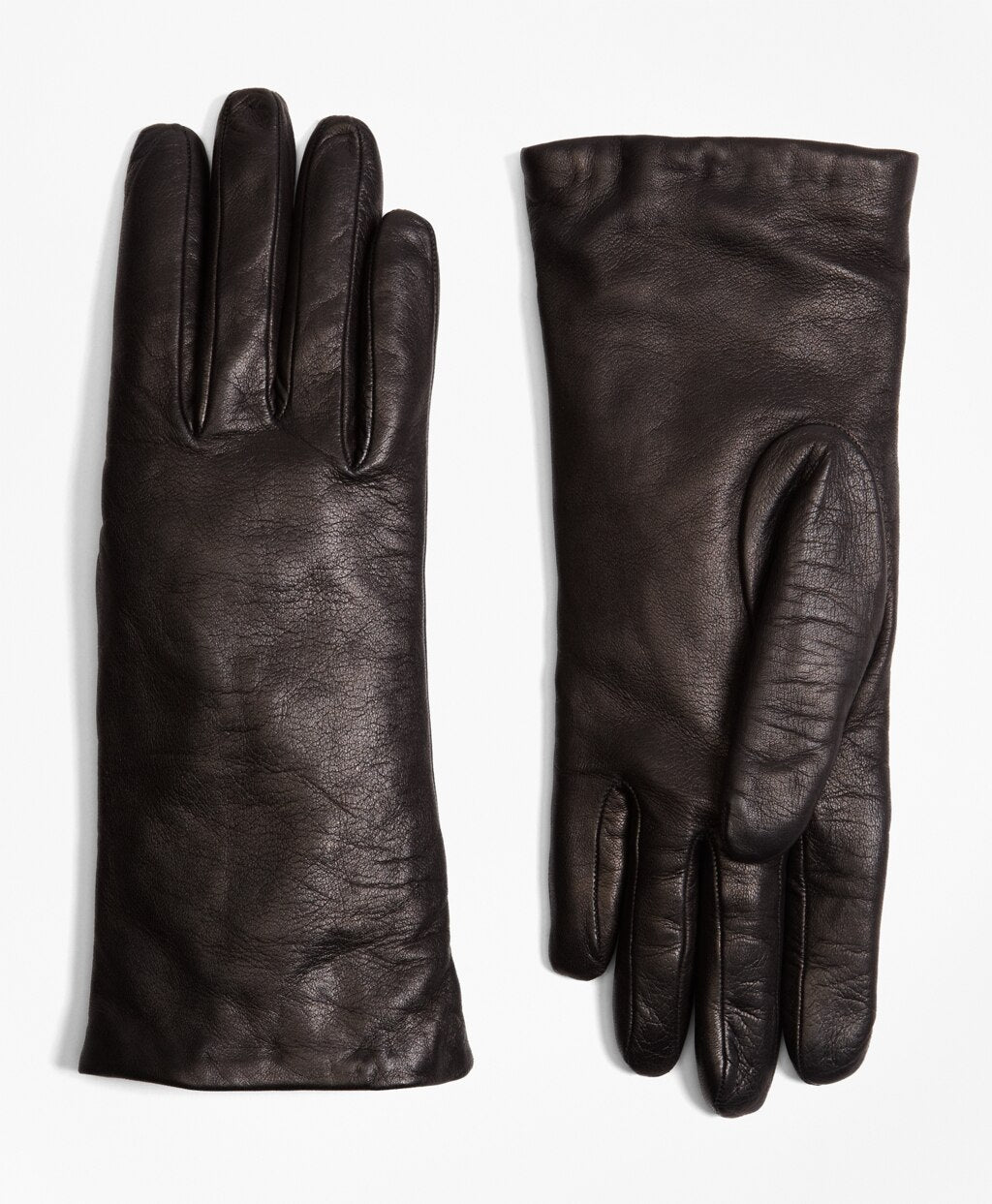 Brooks Brothers Women Cashmere Lined Leather Gloves