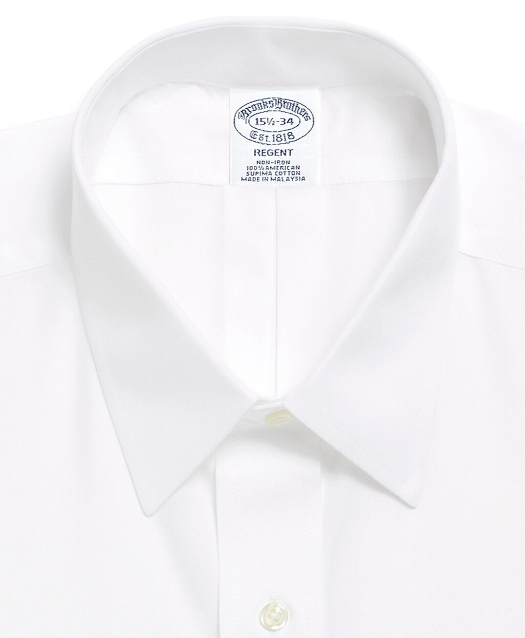 Brooks Brothers Men Regent Fitted Dress Shirt, Non-Iron Point Collar French Cuff