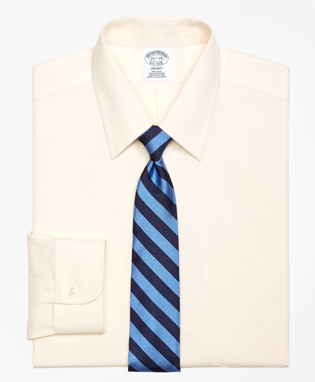 Brooks Brothers Men Regent Fitted Dress Shirt, Non-Iron Point Collar