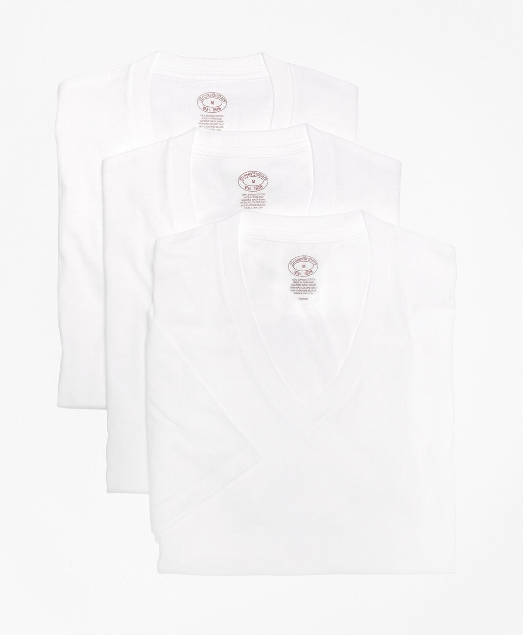 Brooks Brothers Men Supima® Cotton V-Neck Undershirt - Three Pack