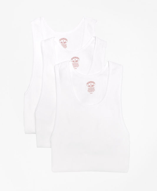 Brooks Brothers Men Supima® Cotton Athletic Tank Undershirt - Three Pack