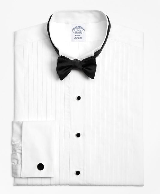 Brooks Brothers Men Regent Fit Ten-Pleat Wing Collar Tuxedo Shirt