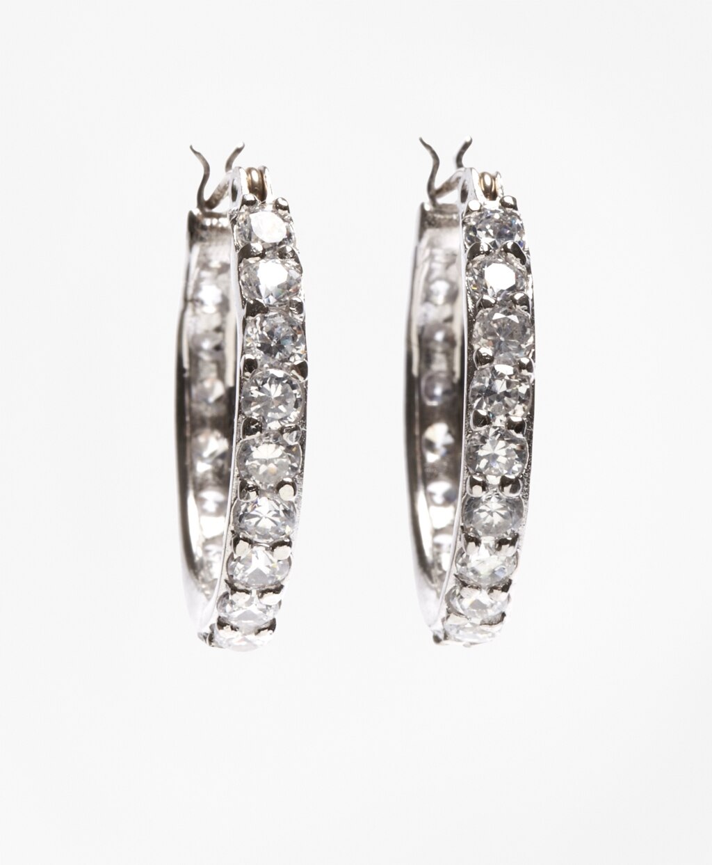 Brooks Brothers Women Crystal-Studded Hoop Earrings