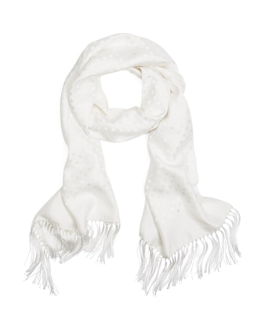 Brooks Brothers Men Polka Dot Jacquard Formal Scarf
