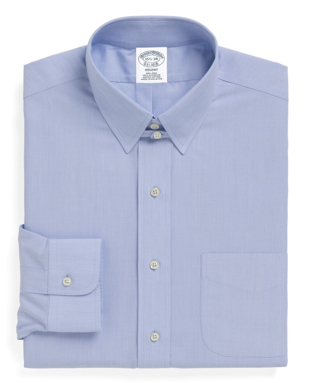 Brooks Brothers Men Regent Fitted Dress Shirt, Non-Iron Tab Collar