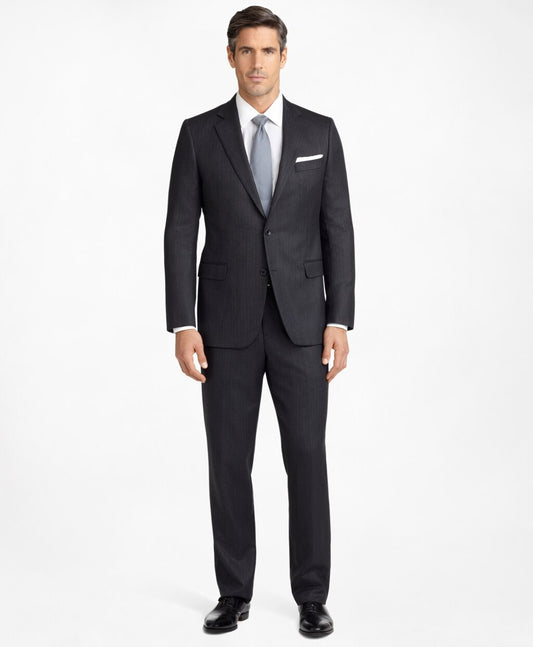 Brooks Brothers Men Madison Fit Saxxon™ Wool Herringbone 1818 Suit