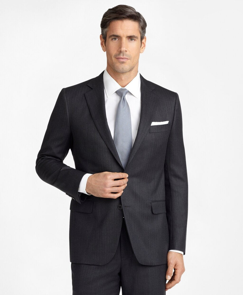 Brooks Brothers Men Madison Fit Saxxon™ Wool Herringbone 1818 Suit