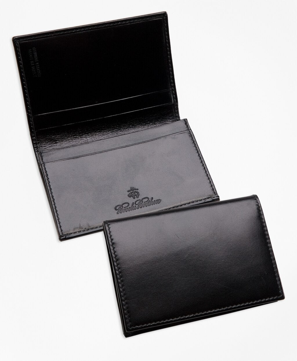 Brooks Brothers Men French Calfskin Business Card Case