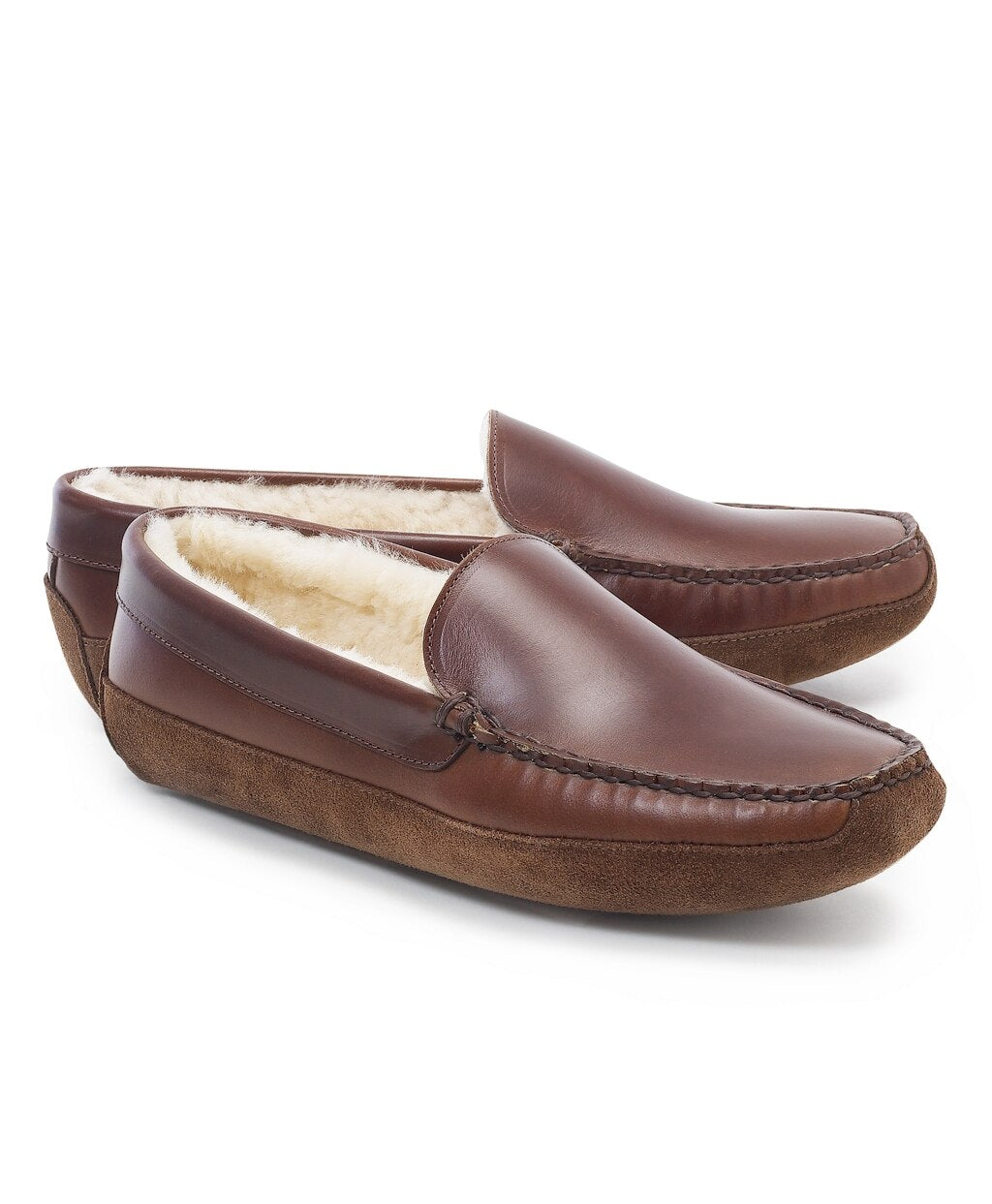 Brooks Brothers Men Shearling Slippers
