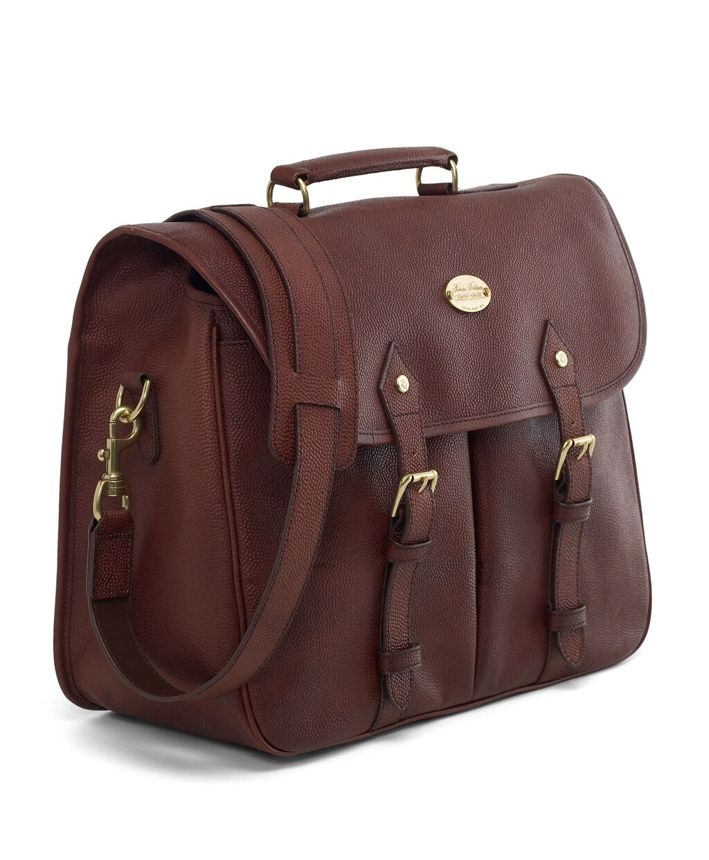 Brooks Brothers Men Football Leather Briefcase