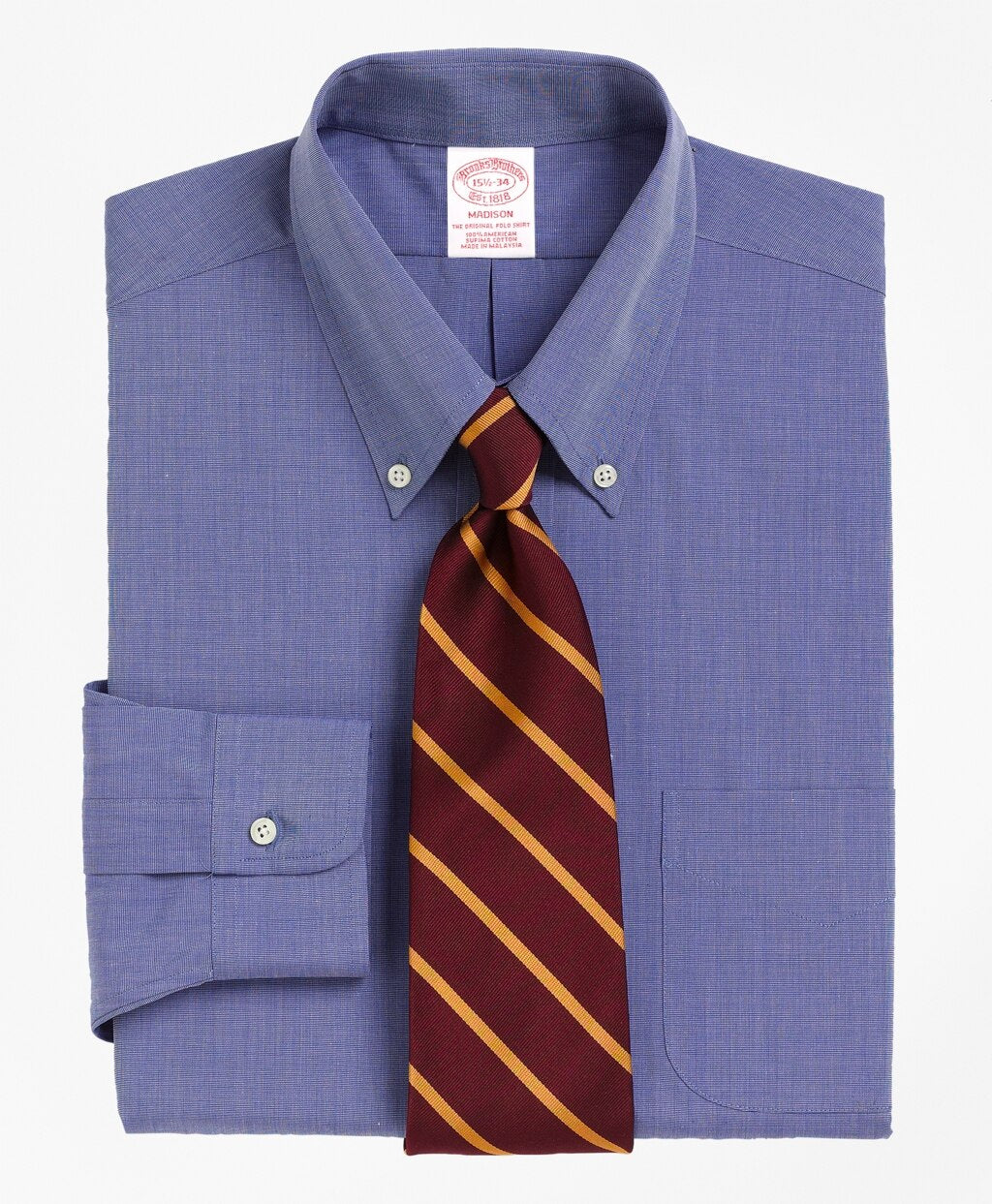 Brooks Brothers Men Madison Classic-Fit Dress Shirt, Button-Down Collar