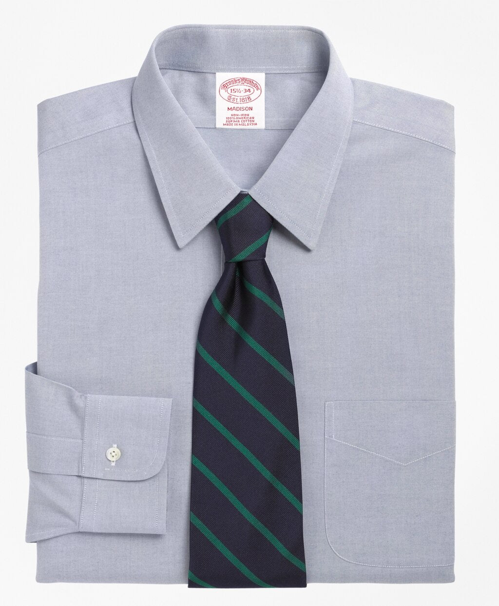 Brooks Brothers Men Madison Classic-Fit Dress Shirt, Non-Iron Point Collar
