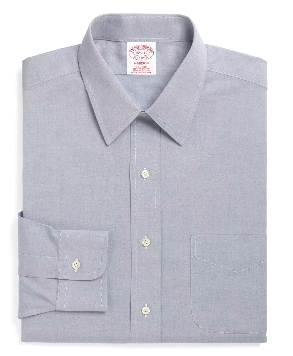 Brooks Brothers Men Madison Classic-Fit Dress Shirt, Non-Iron Point Collar