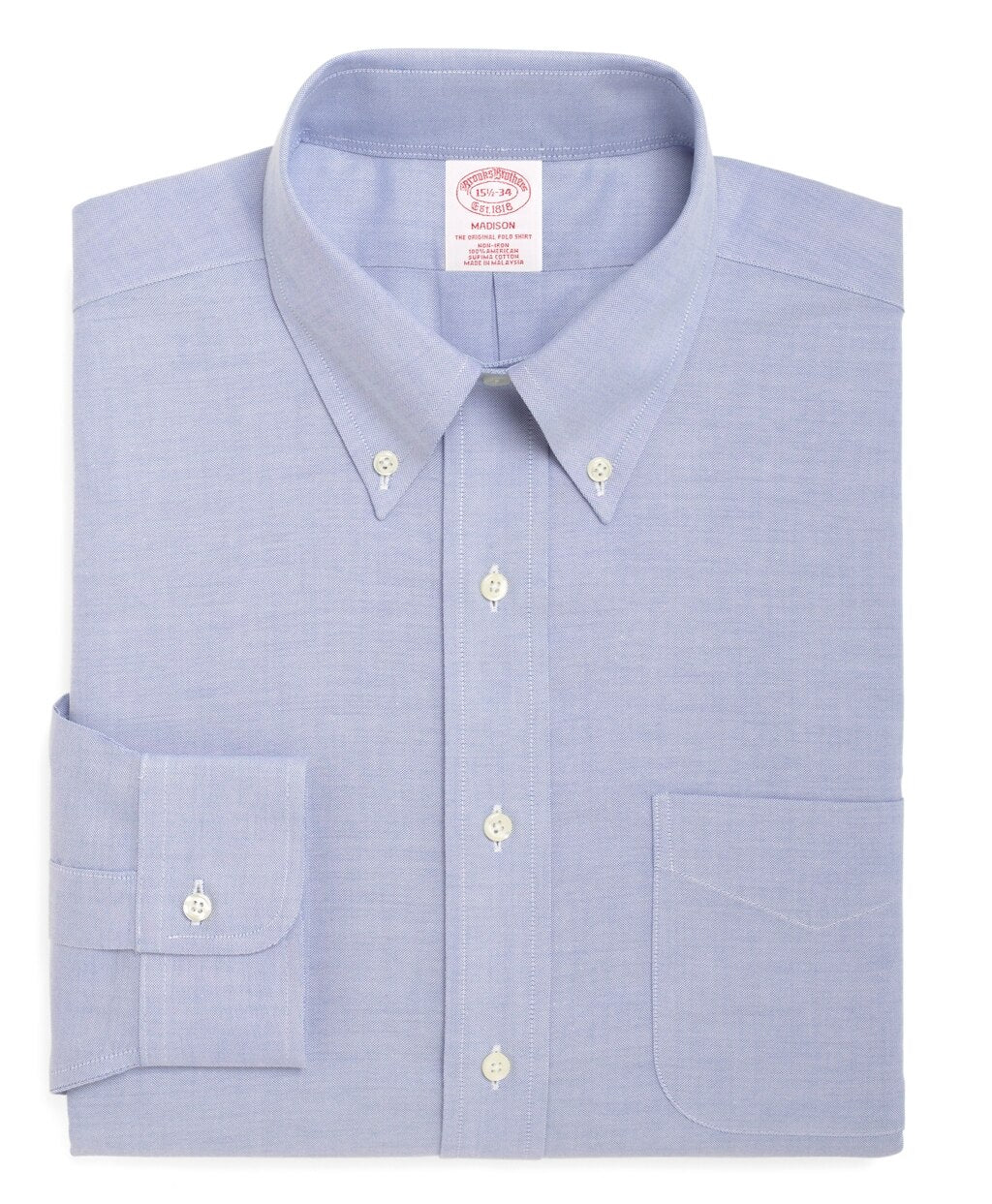 Brooks Brothers Men BrooksCool® Madison Classic-Fit Dress Shirt, Non-Iron Button-Down Collar