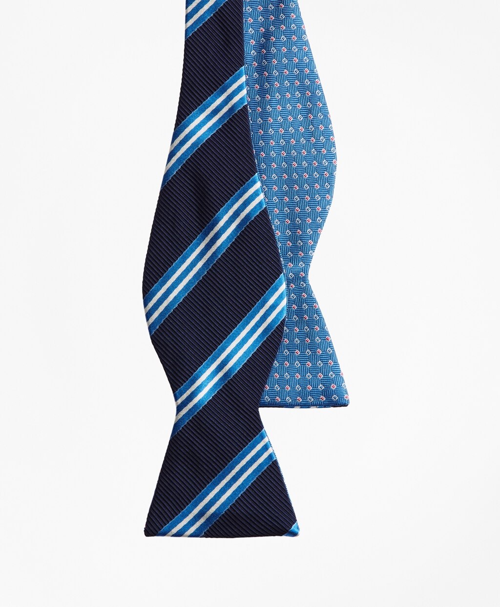 Brooks Brothers Men Two-Color Square with Stripe Reversible Bow Tie