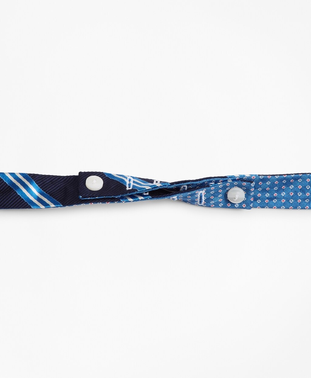 Brooks Brothers Men Two-Color Square with Stripe Reversible Bow Tie