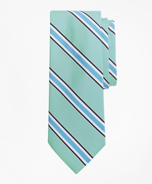 Brooks Brothers Men Three-Color Stripe Tie