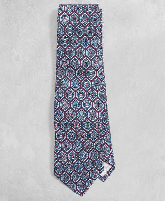 Brooks Brothers Men Golden Fleece® Lotus Medallion Silk Tie