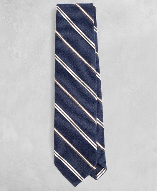Brooks Brothers Men Golden Fleece® Alternating-Stripe Wool-Blend Tie