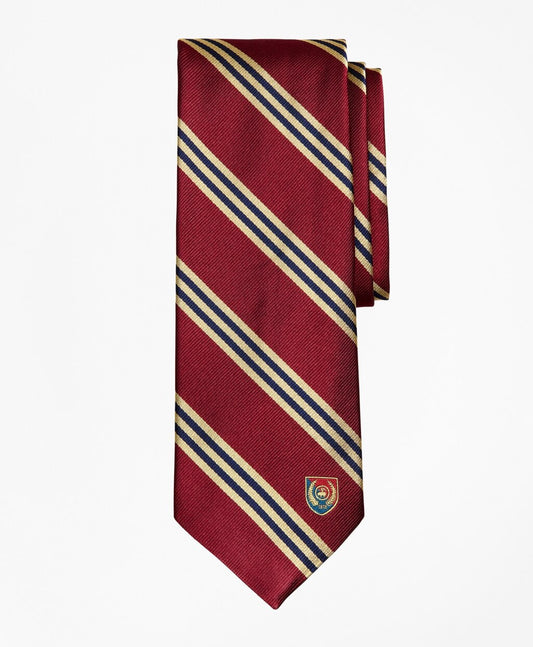 Brooks Brothers Men Limited Edition Archival Collection BB#1 Striped Rep with Crest Silk Tie