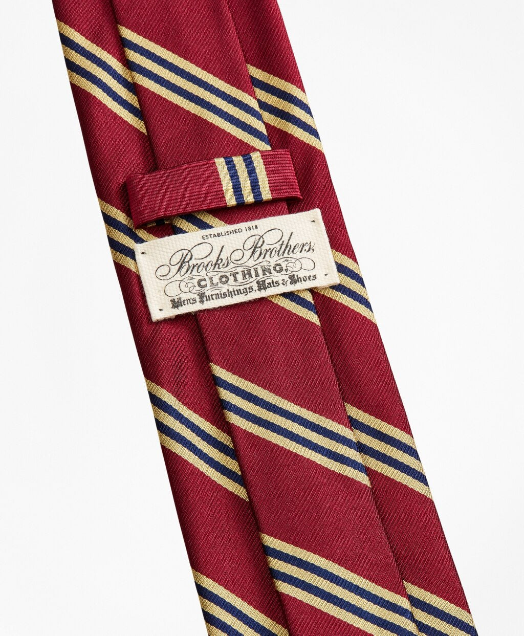 Brooks Brothers Men Limited Edition Archival Collection BB#1 Striped Rep with Crest Silk Tie