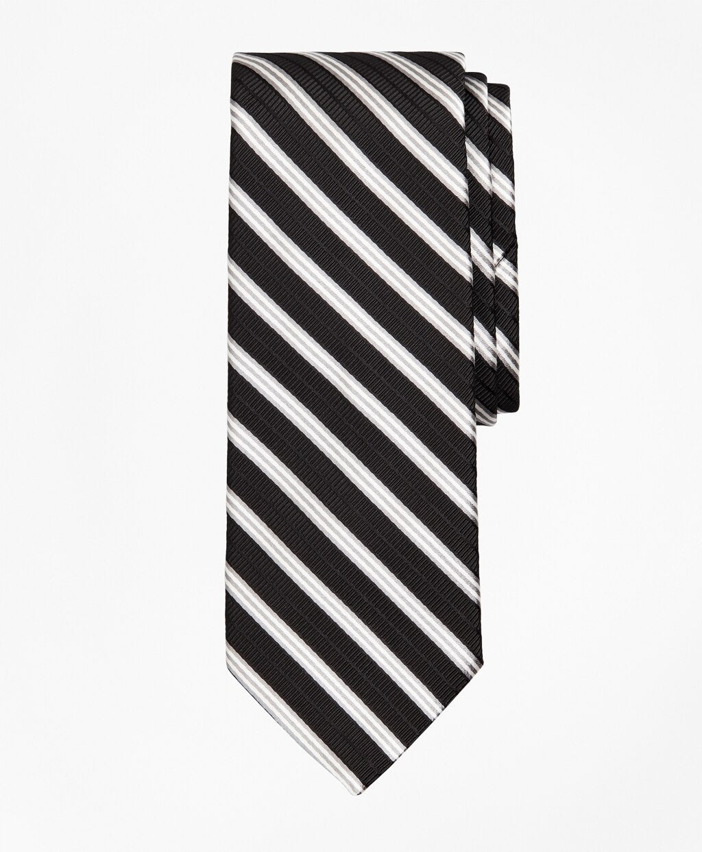 Brooks Brothers Men Ribbed BB#1 Rep Stripe Tie