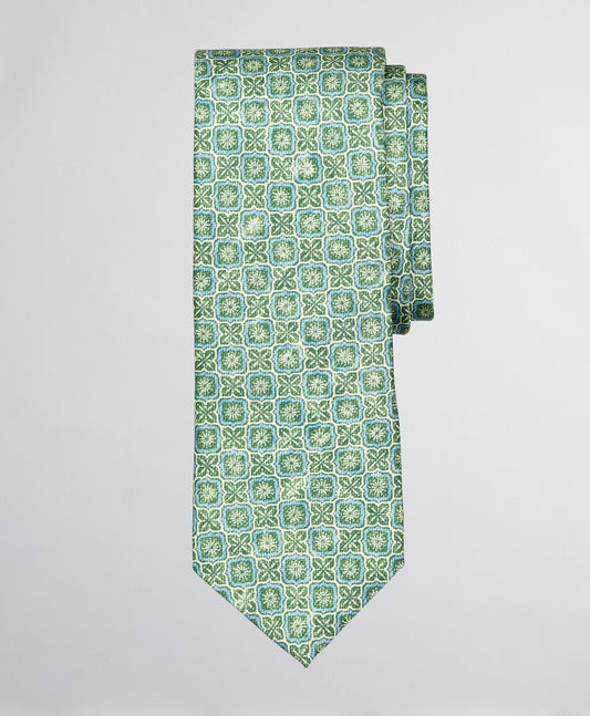 Brooks Brothers Men Floral Tile Print Tie