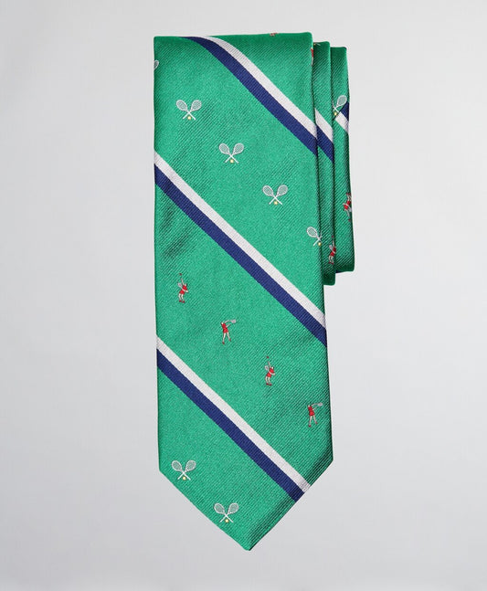 Brooks Brothers Men Tennis Player Stripe Tie