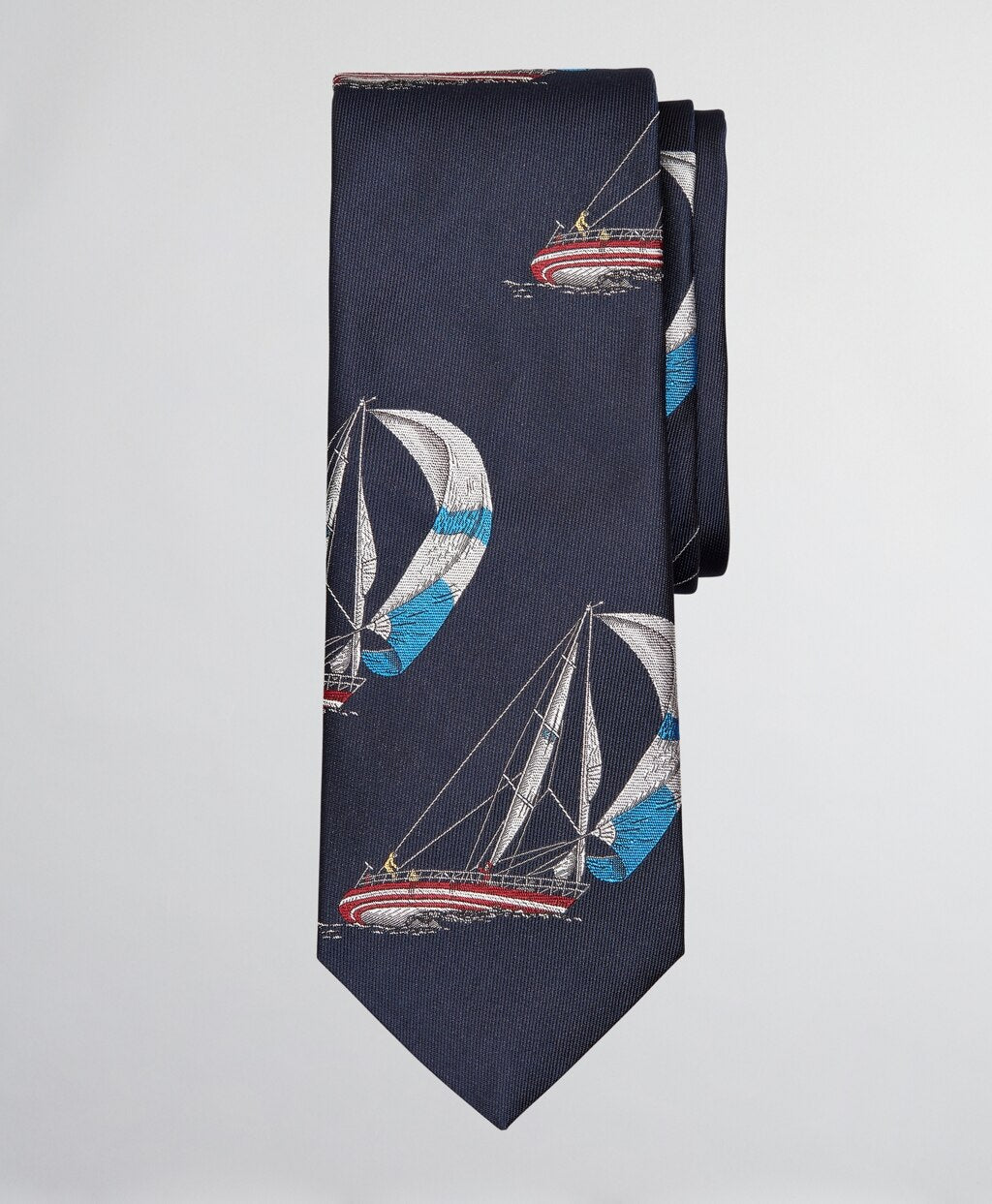 Brooks Brothers Men Limited Edition Archival Collection Sail Boat Silk Tie