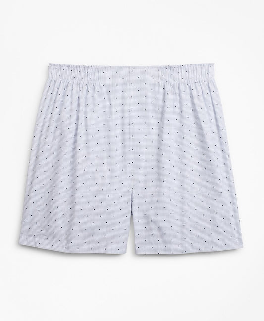 Brooks Brothers Men Traditional Fit Grid Dot Boxers