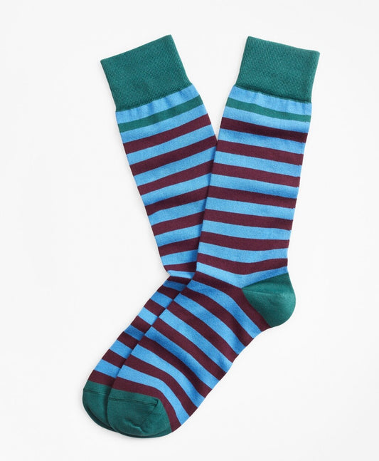 Brooks Brothers Men Stripe Crew Socks