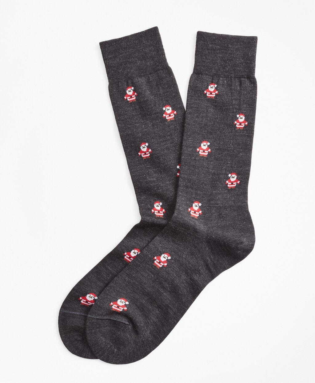 Brooks Brothers Men Santa Claus Crew Socks